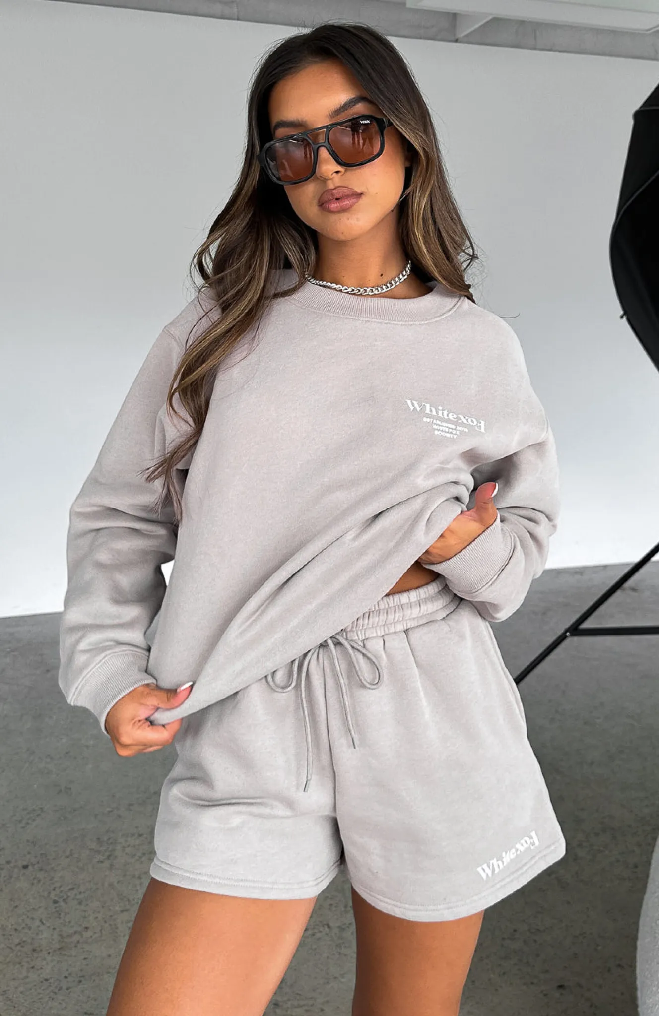 Shorts | White Fox Boutique Turn It Around Lounge Shorts Taupe brown