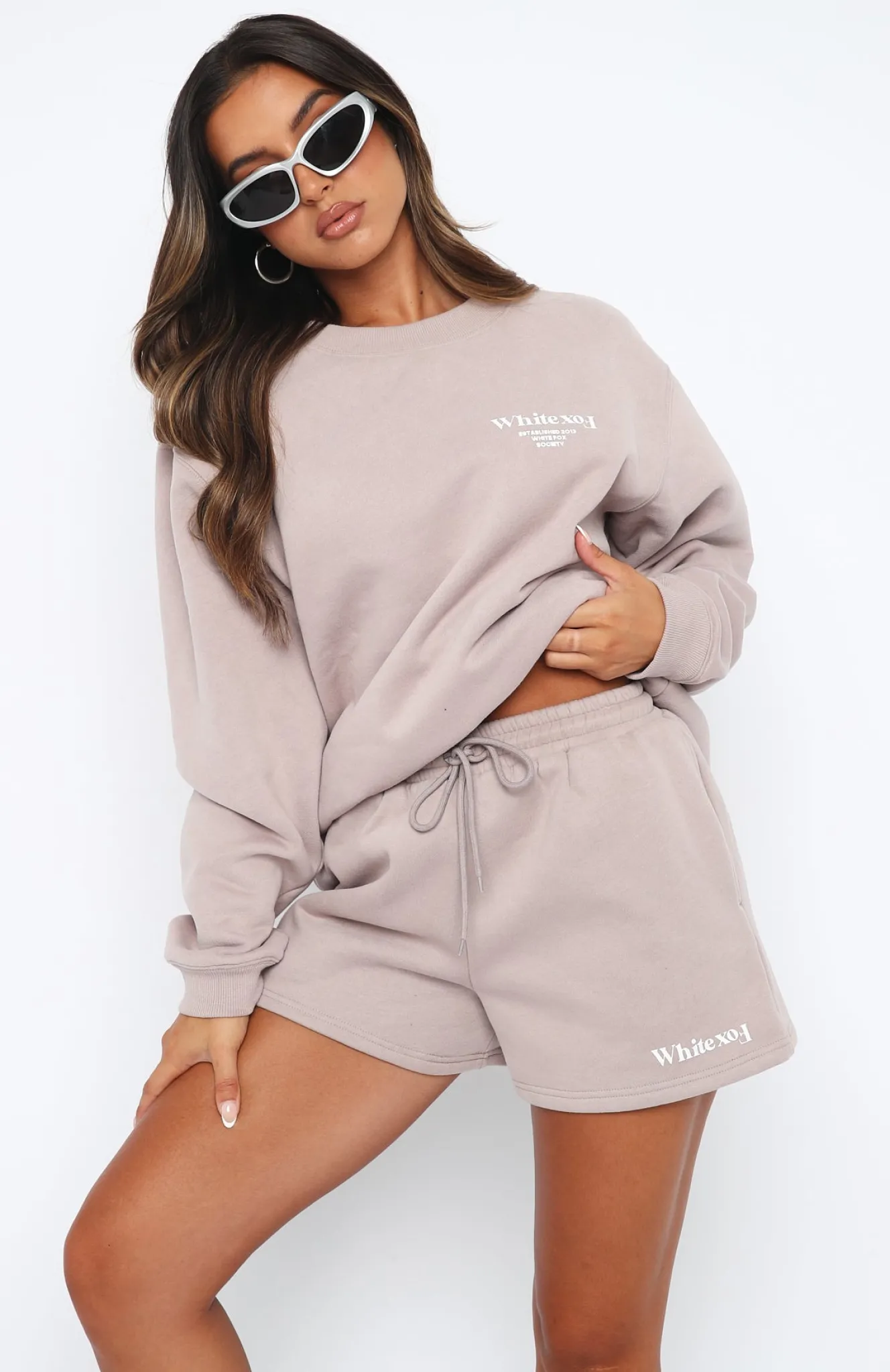 Shorts | White Fox Boutique Turn It Around Lounge Shorts Taupe brown