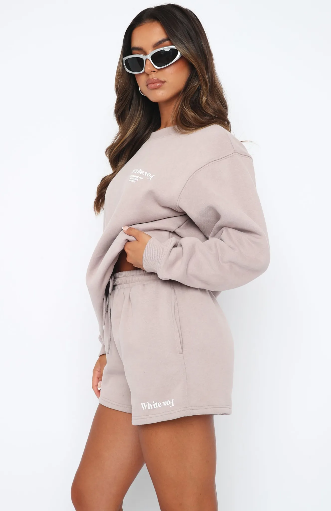 Shorts | White Fox Boutique Turn It Around Lounge Shorts Taupe brown