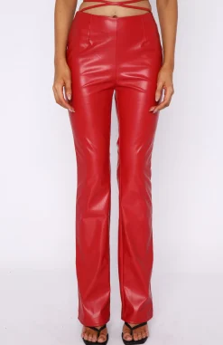 Pants | White Fox Boutique Twin Flame Pu Pants red