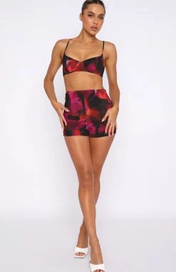 Shorts | White Fox Boutique Unavailable Hot Pants Flame Print pink