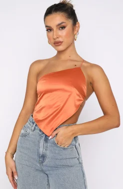 Shirts & Blouses | White Fox Boutique Under The Spotlight Crop Rust orange