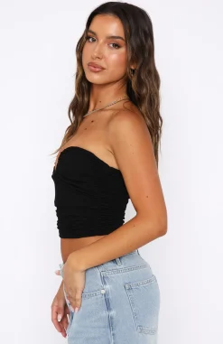 Shirts & Blouses | White Fox Boutique Undivided Attention Strapless Bustier black