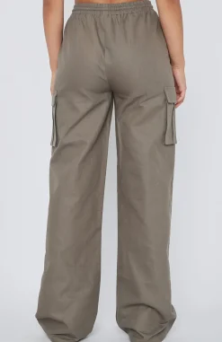 Pants | White Fox Boutique Up At Night Cargo Pants Dusty Khaki green