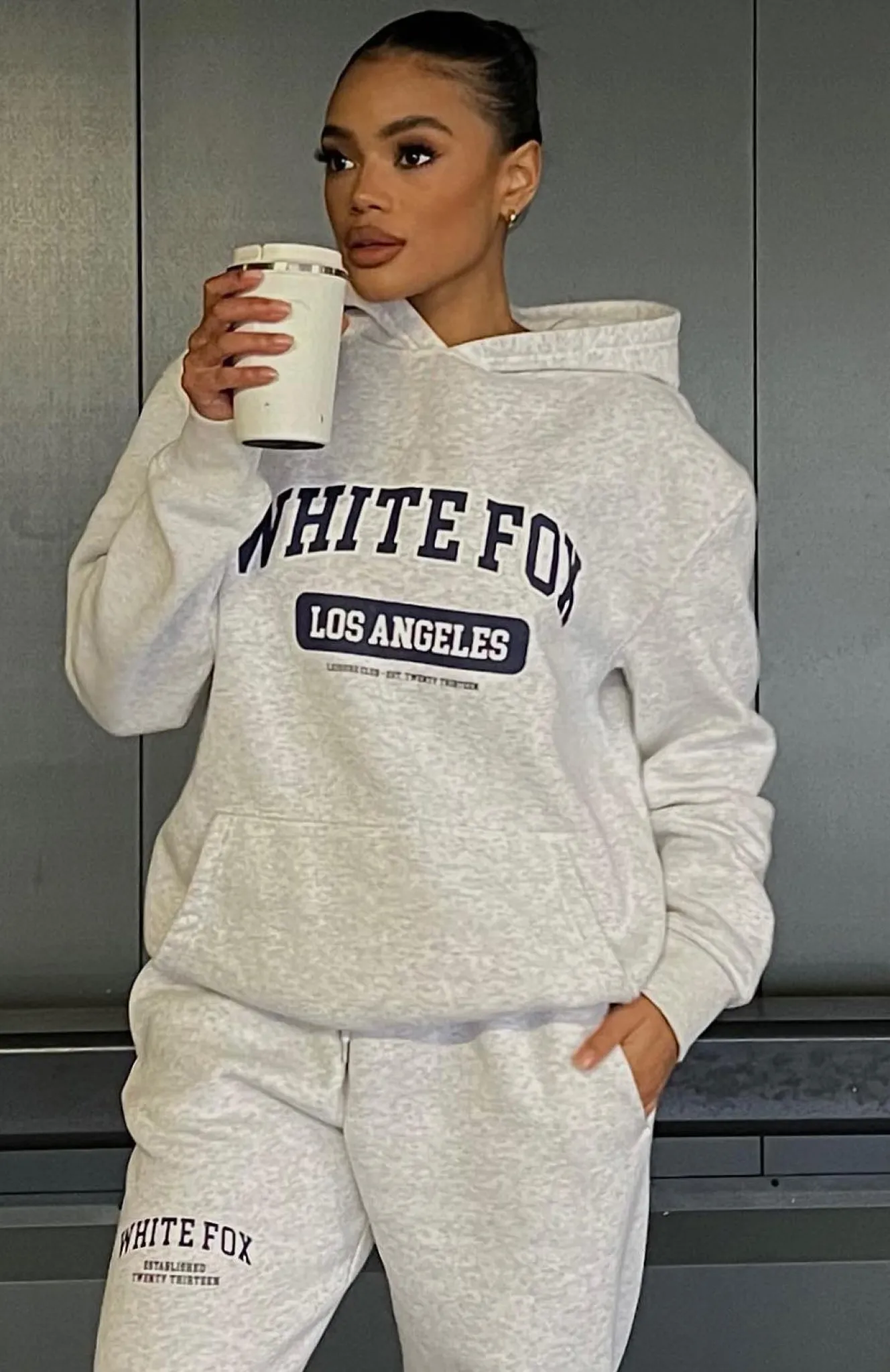 Jackets & Blazers | White Fox Boutique Varsity Vibe Hoodie Marle grey