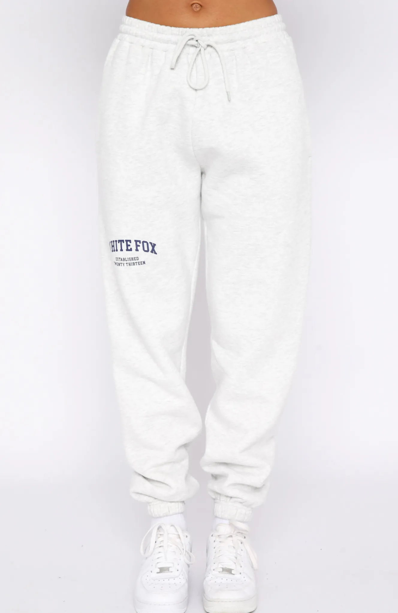 Sweatpants | White Fox Boutique Varsity Vibe Sweatpants Marle grey