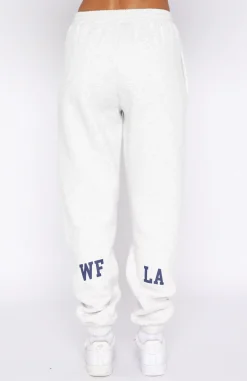 Sweatpants | White Fox Boutique Varsity Vibe Sweatpants Marle grey