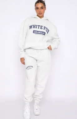 Sweatpants | White Fox Boutique Varsity Vibe Sweatpants Marle grey
