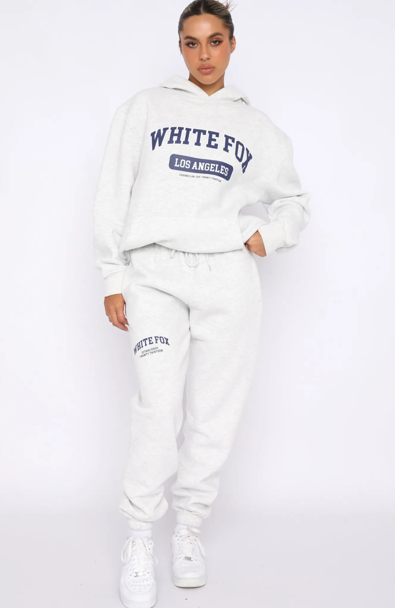 Sweatpants | White Fox Boutique Varsity Vibe Sweatpants Marle grey
