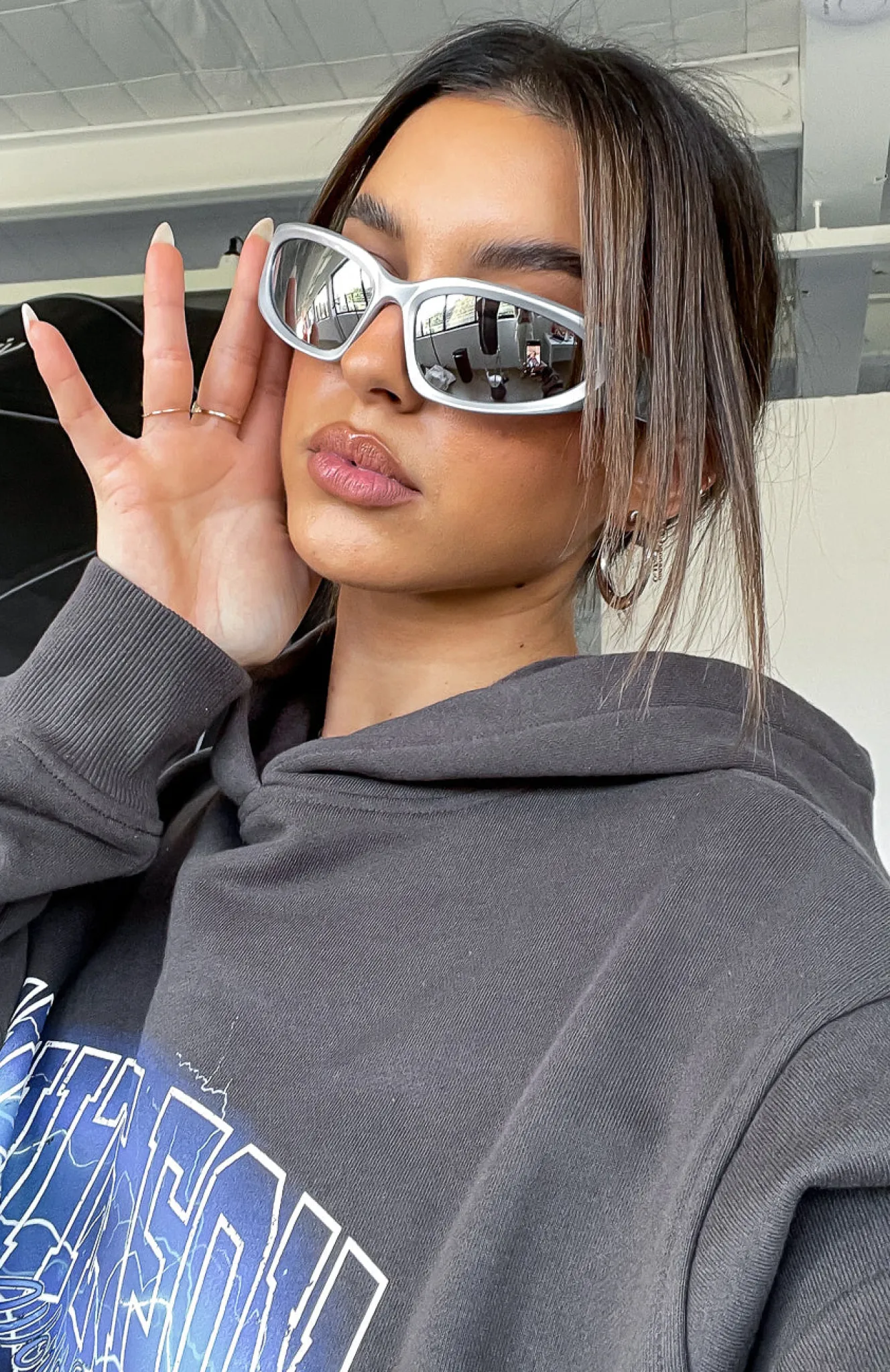 Sunglasses | White Fox Boutique Viper Sunglasses Reflective silver