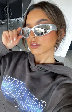 Sunglasses | White Fox Boutique Viper Sunglasses Reflective silver
