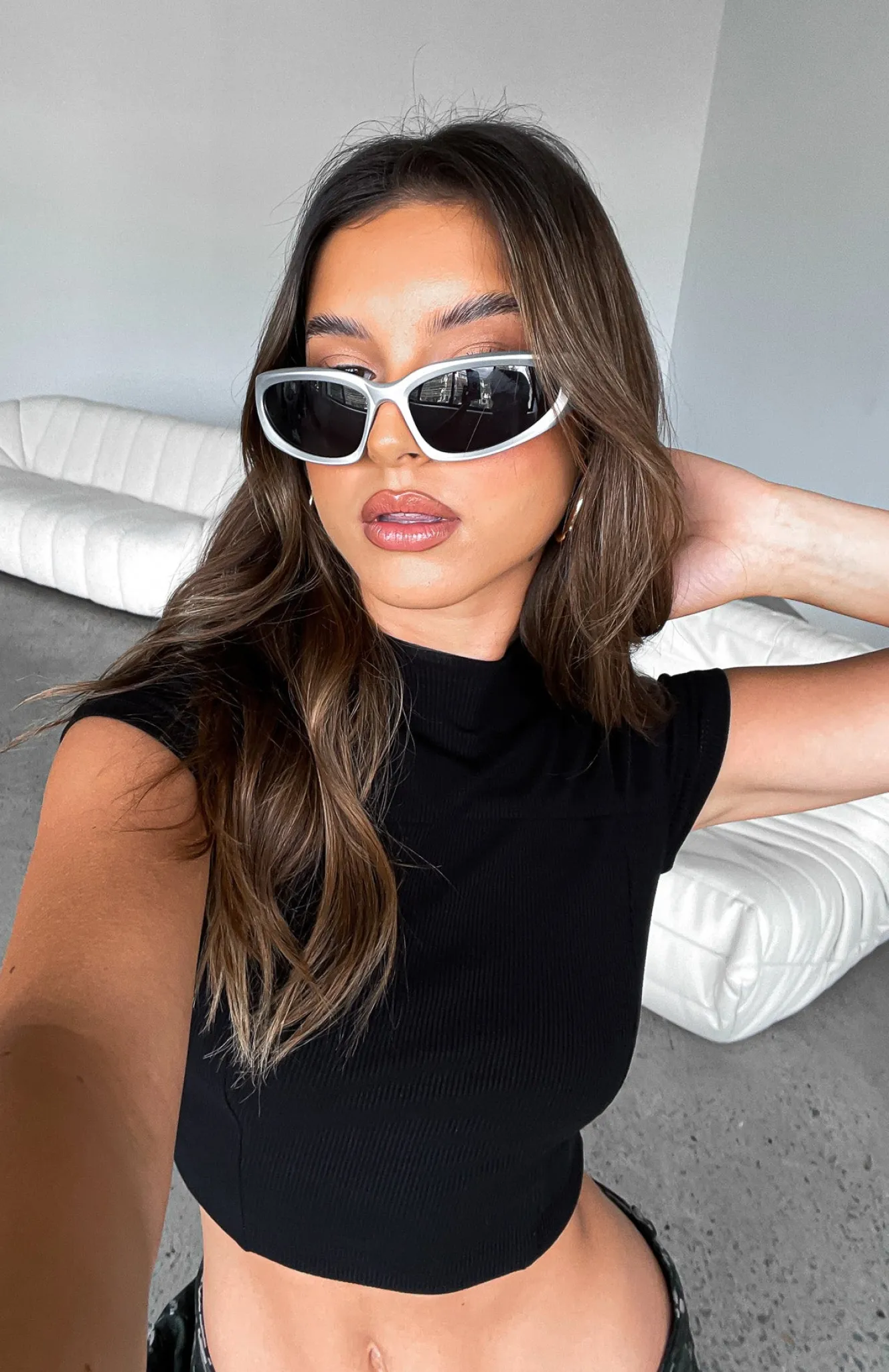 Sunglasses | White Fox Boutique Viper Sunglasses Silver/ black
