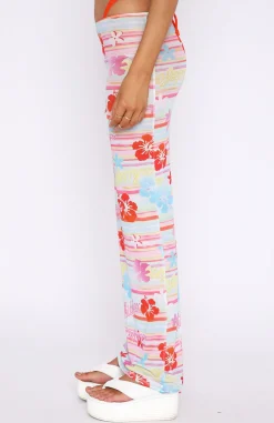 Resort Wear | White Fox Boutique Wanderlust Mesh Maxi Skirt Tropical Horizon multi