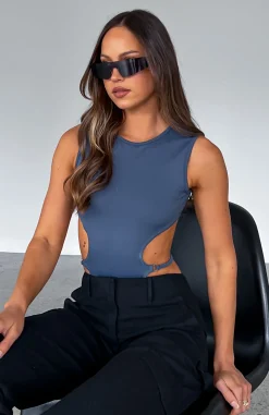 Shirts & Blouses | White Fox Boutique Want It Now Bodysuit Steel blue