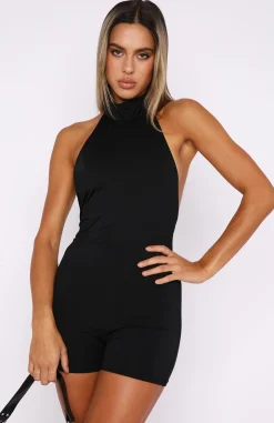 Restocked | White Fox Boutique Wasting Angels Playsuit black