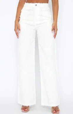 Pants | White Fox Boutique Watch Me Work Pants white