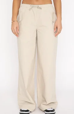Pants | White Fox Boutique Watch Your Back Cargo Pants Stone nude