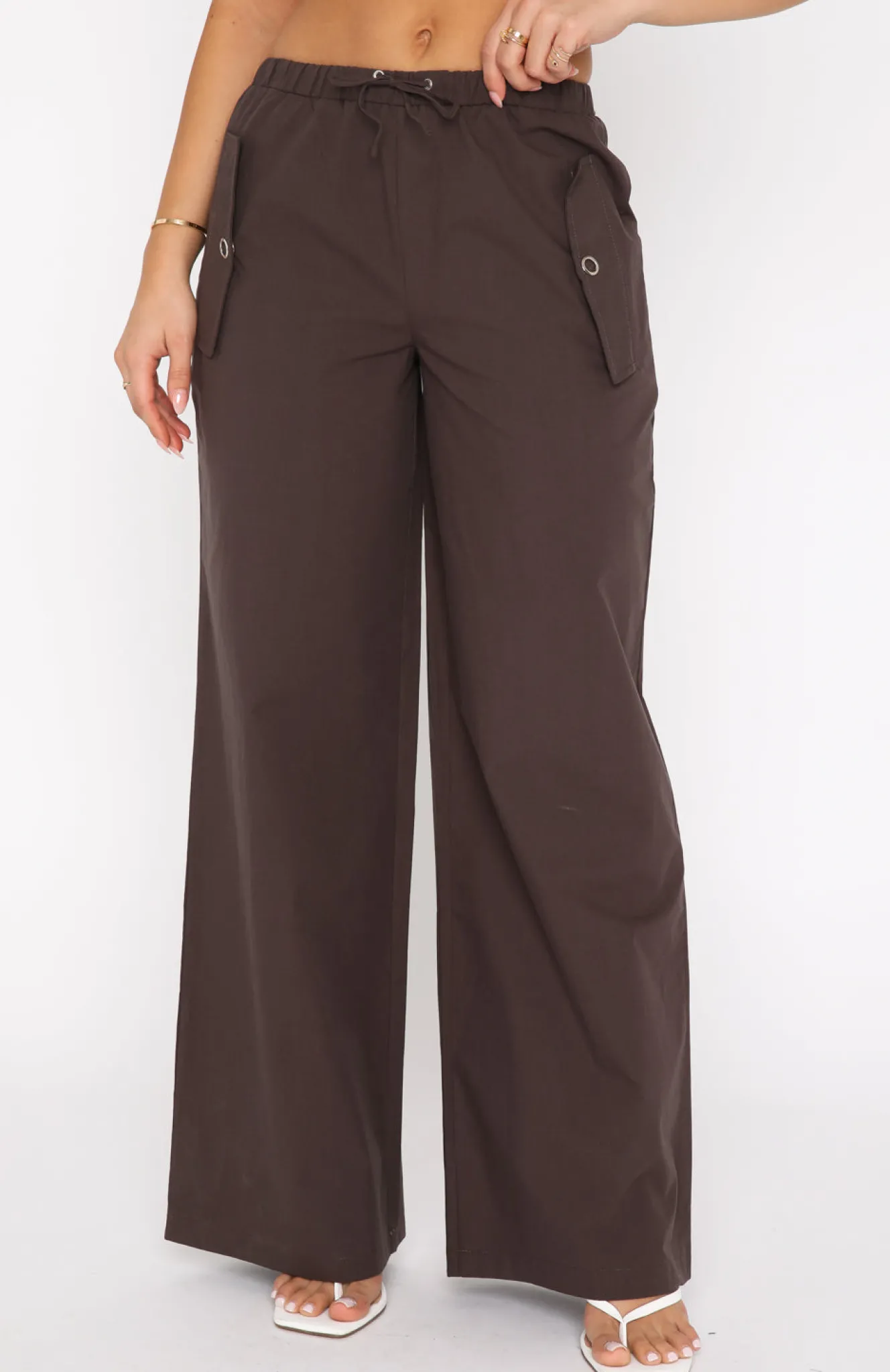 Pants | White Fox Boutique Watch Your Back Cargo Pants Dark Charcoal grey