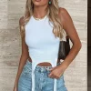 Shirts & Blouses | White Fox Boutique Watching Out For You Crop white