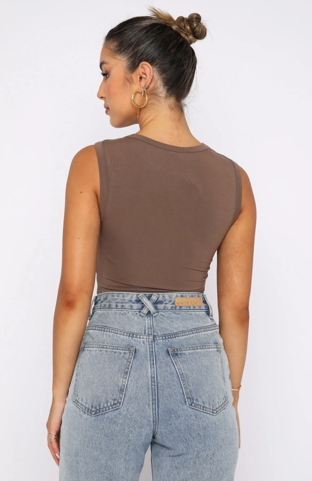 Shirts & Blouses | White Fox Boutique Watching Out For You Crop Mocha brown