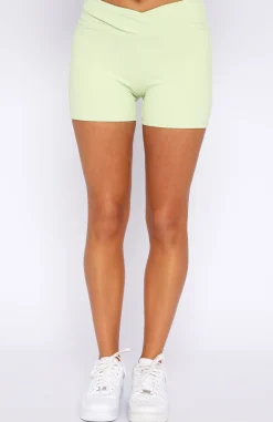 Shorts | White Fox Boutique Weekend Chill Bike Shorts Matcha green