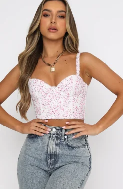 Shirts & Blouses | White Fox Boutique Weekend Love Bustier Butterfly pink