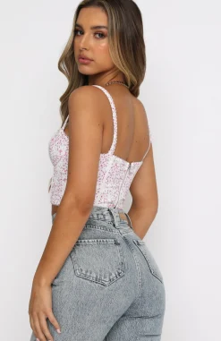 Shirts & Blouses | White Fox Boutique Weekend Love Bustier Butterfly pink