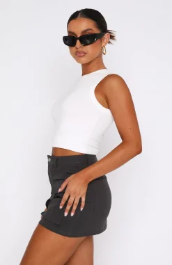 Restocked | White Fox Boutique Weekend Travels Cargo Mini Skirt Charcoal grey