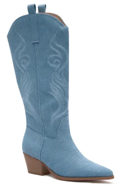 Boots | White Fox Boutique Western Cowboy Boots Denim blue
