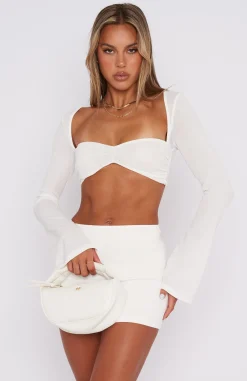 Shirts & Blouses | White Fox Boutique What About Me Long Sleeve Crop white