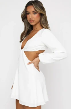 Long Sleeve Dresses | White Fox Boutique What You Feel Mini Dress white