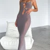 Restocked | White Fox Boutique Who Do You Love Midi Dress Mushroom brown