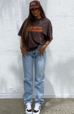Pants | White Fox Boutique Who's That Girl Straight Leg Denim Jeans Washed blue