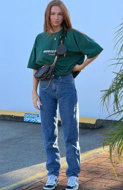 Denim | White Fox Boutique Who's That Girl Straight Leg Denim Jeans 90's blue