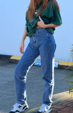 Denim | White Fox Boutique Who's That Girl Straight Leg Denim Jeans 90's blue