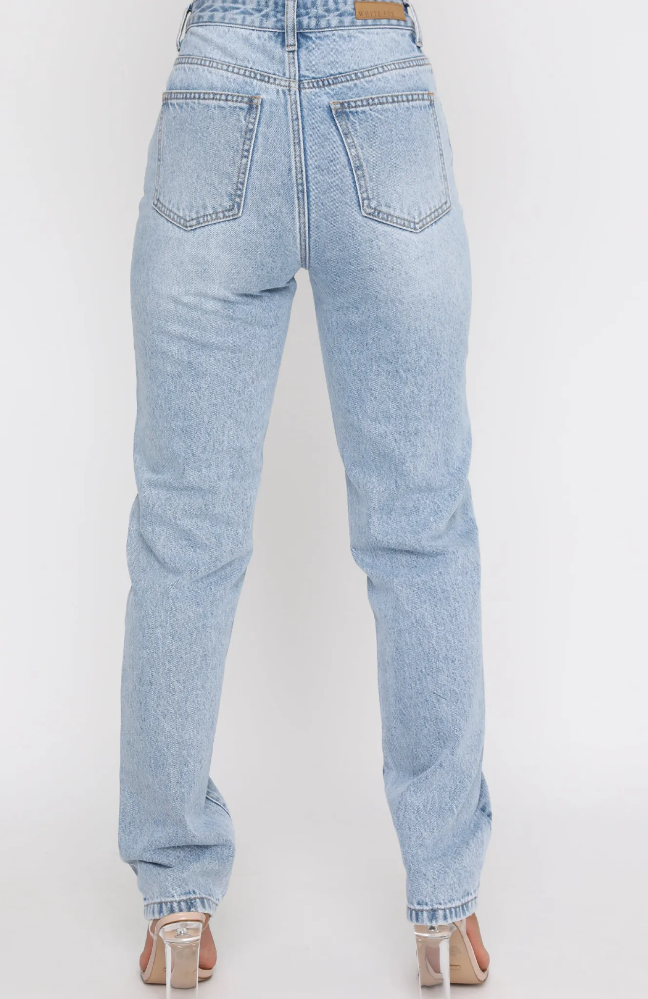 Pants | White Fox Boutique Who's That Girl Straight Leg Denim Jeans Washed blue