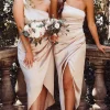 Restocked | White Fox Boutique Willow Wrap Dress Champagne gold