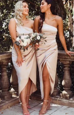 Restocked | White Fox Boutique Willow Wrap Dress Champagne gold