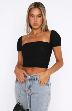 Shirts & Blouses | White Fox Boutique Win Me Over Crop black