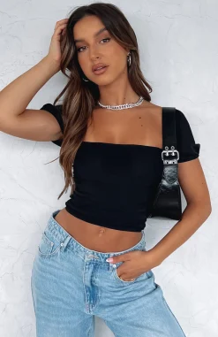 Shirts & Blouses | White Fox Boutique Win Me Over Crop black