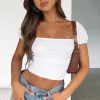 Shirts & Blouses | White Fox Boutique Win Me Over Crop white