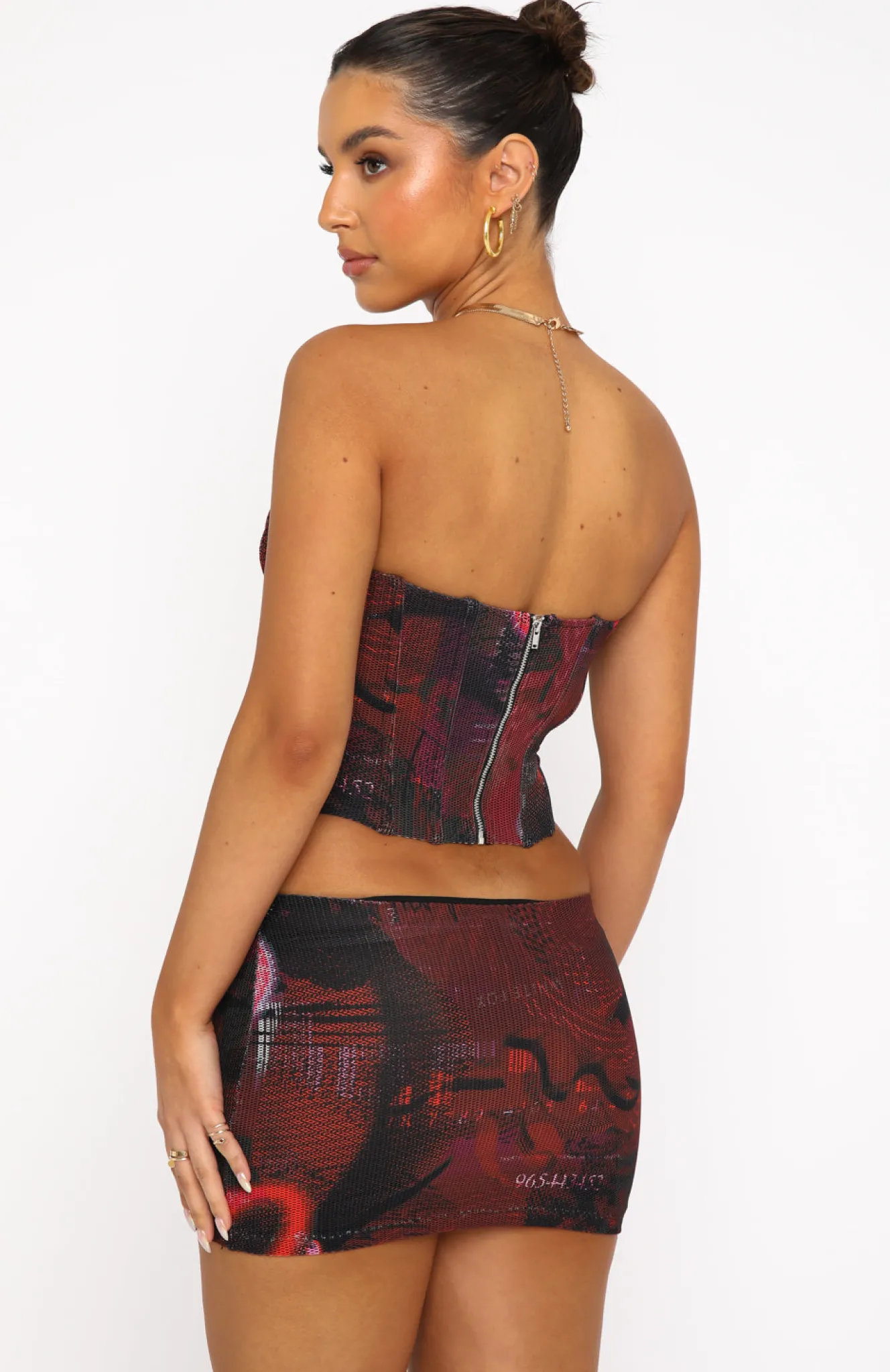 Shirts & Blouses | White Fox Boutique Won't Take The Blame Mesh Bustier Euphoria red