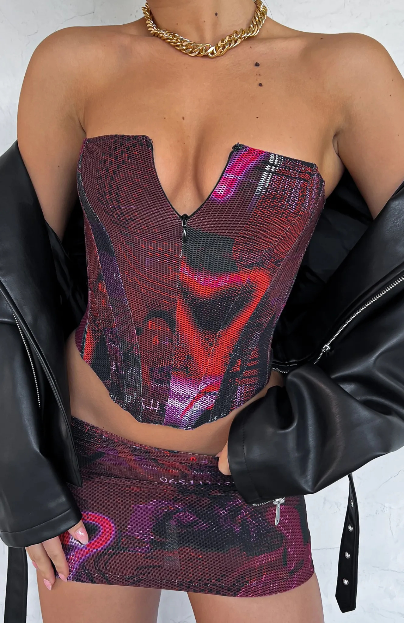 Shirts & Blouses | White Fox Boutique Won't Take The Blame Mesh Bustier Euphoria red