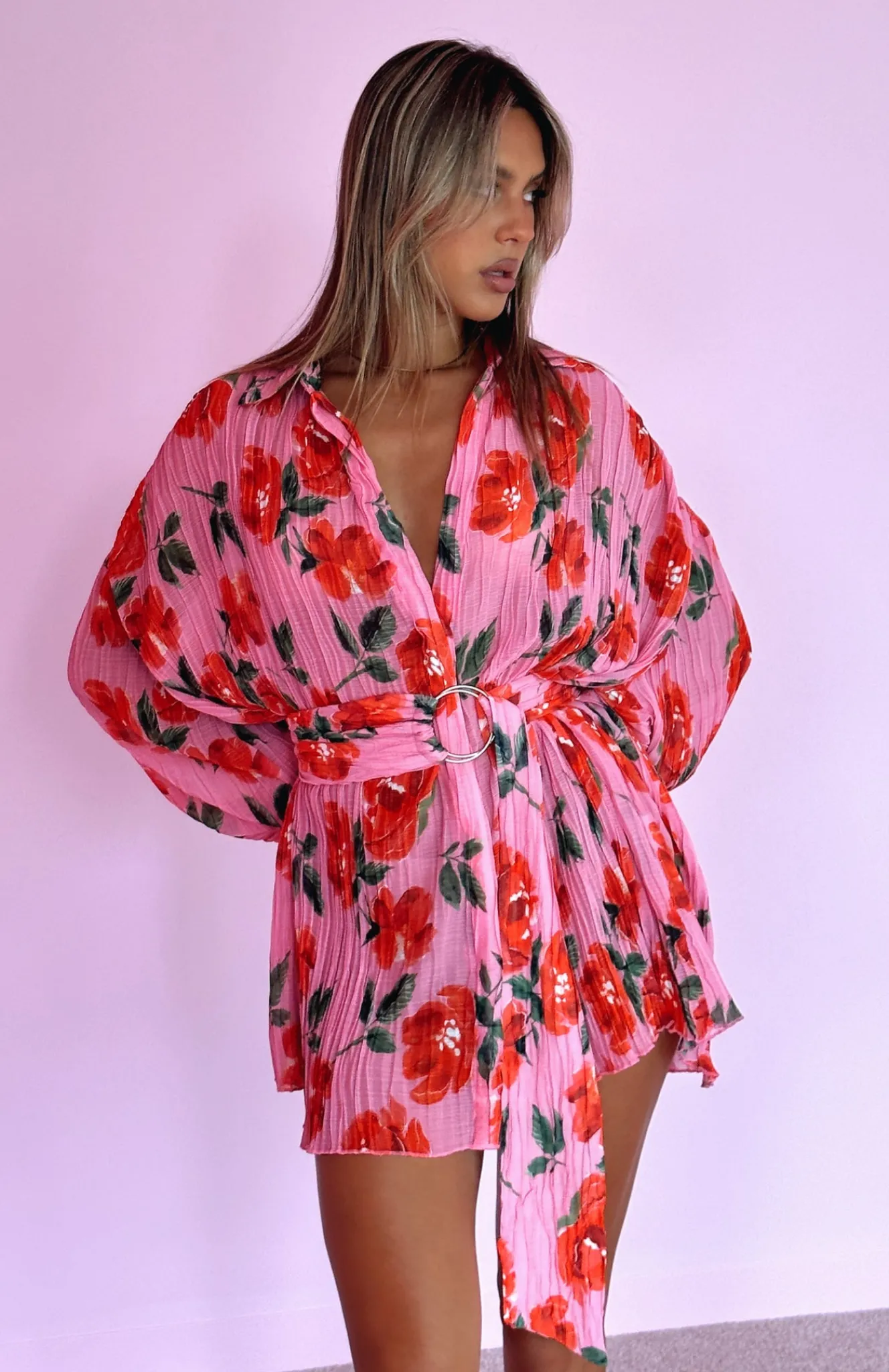 Long Sleeve Dresses | White Fox Boutique You Drive Me Crazy Long Sleeve Mini Dress Rose pink