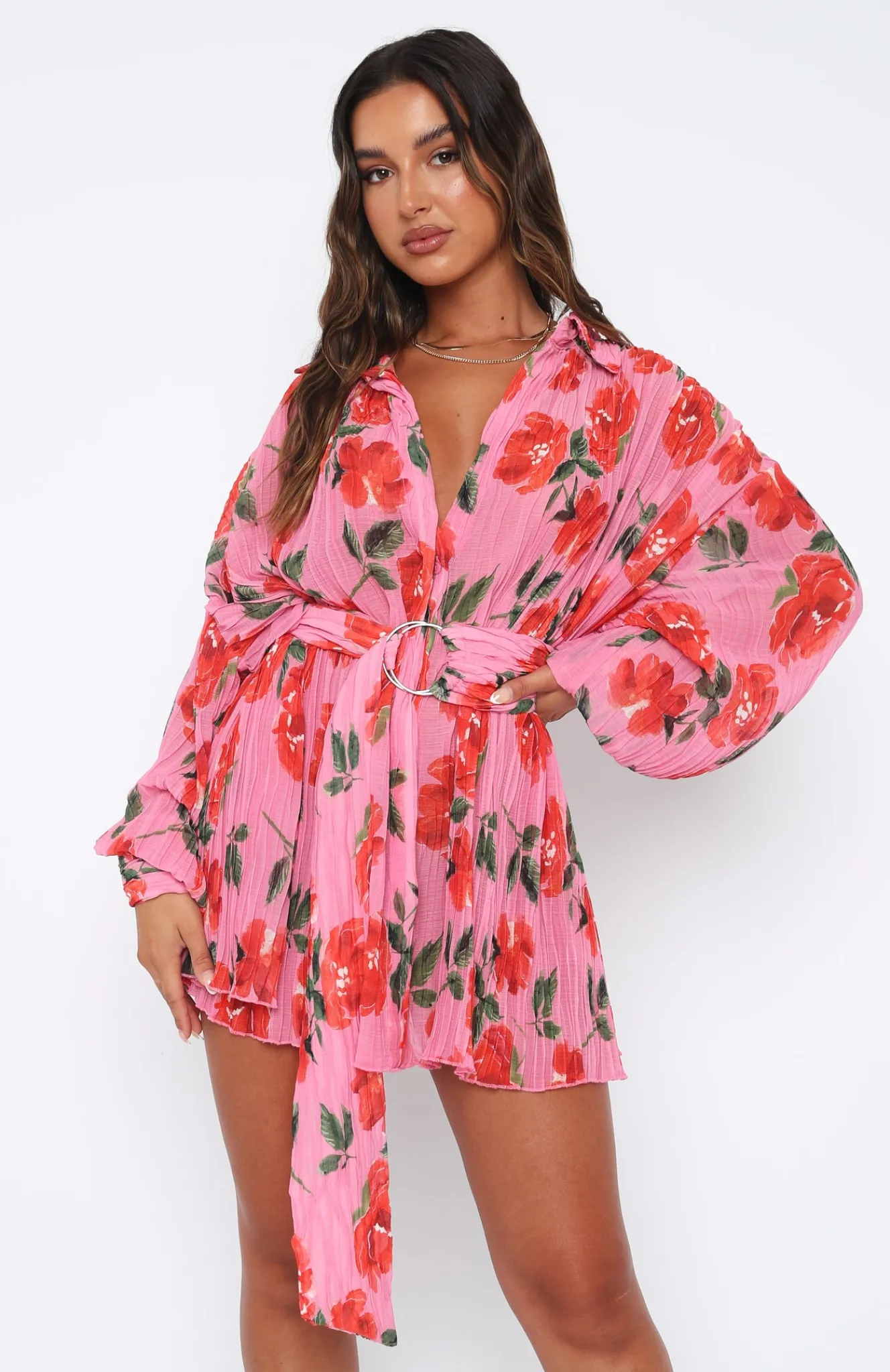 Long Sleeve Dresses | White Fox Boutique You Drive Me Crazy Long Sleeve Mini Dress Rose pink