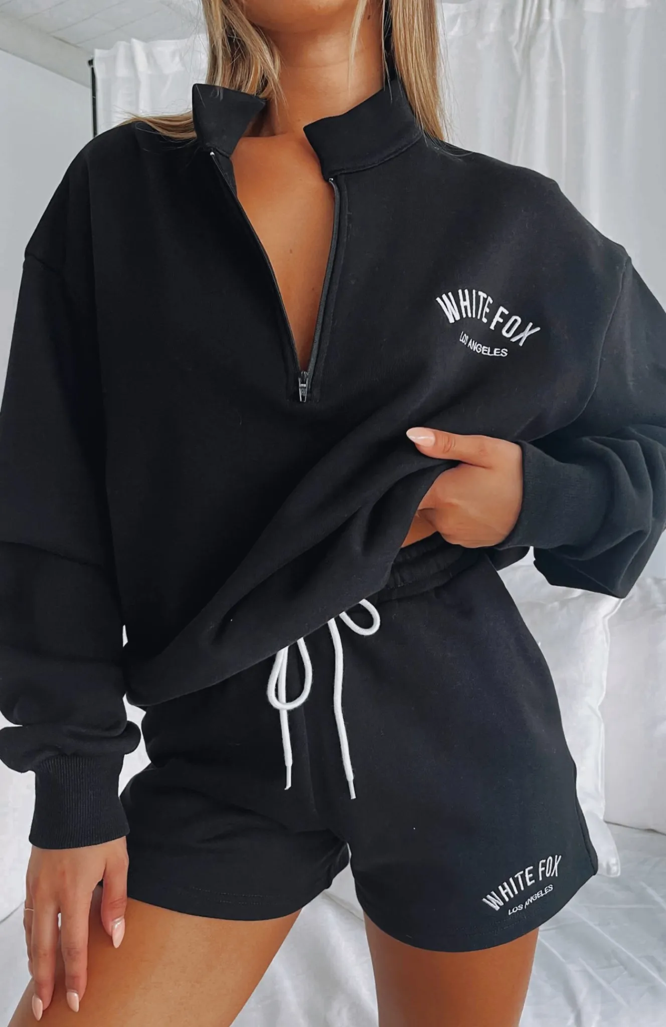 Restocked | White Fox Boutique You Know You Got It Lounge Shorts black
