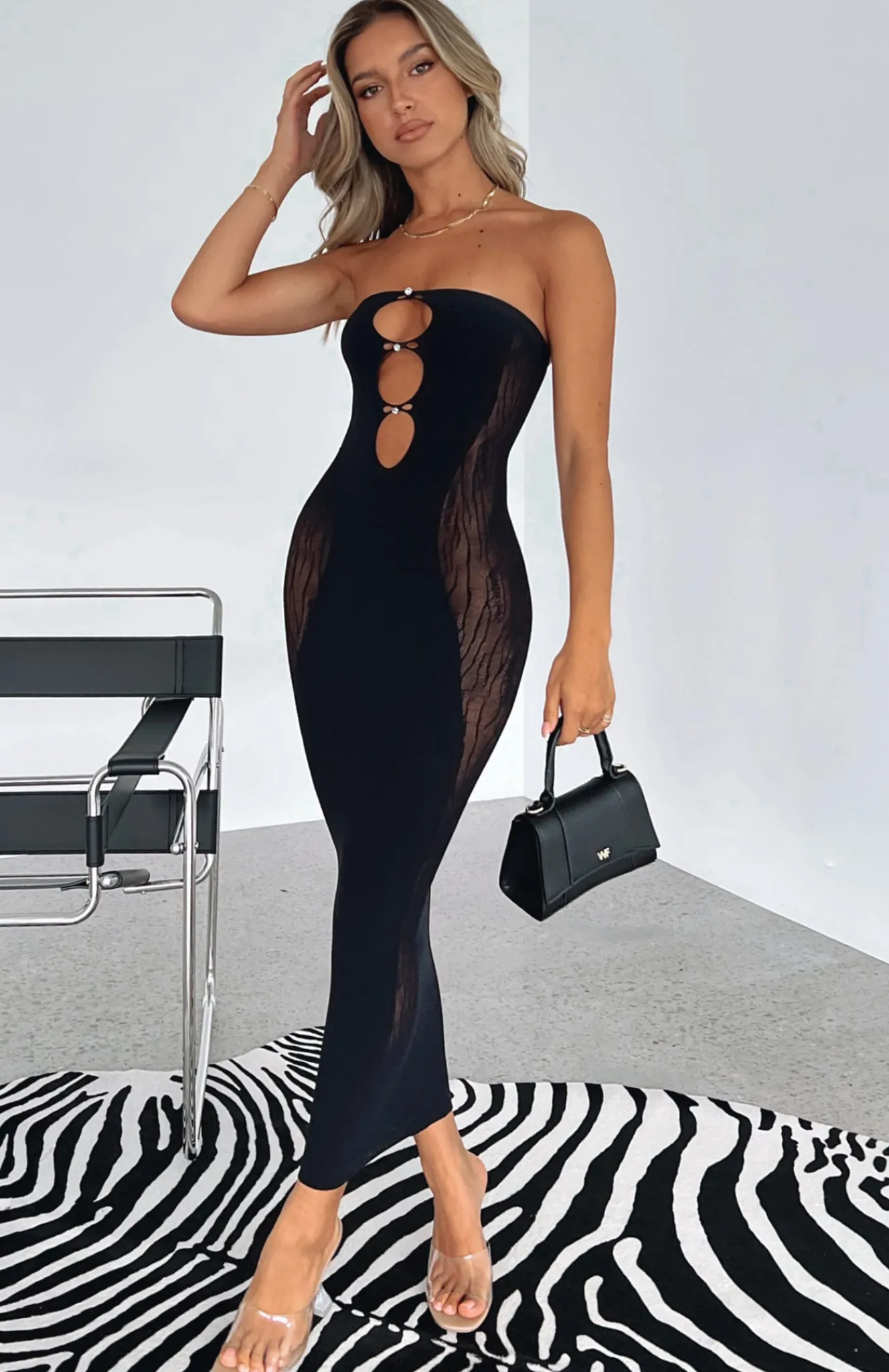 Restocked | White Fox Boutique Your Peace Midi Dress black