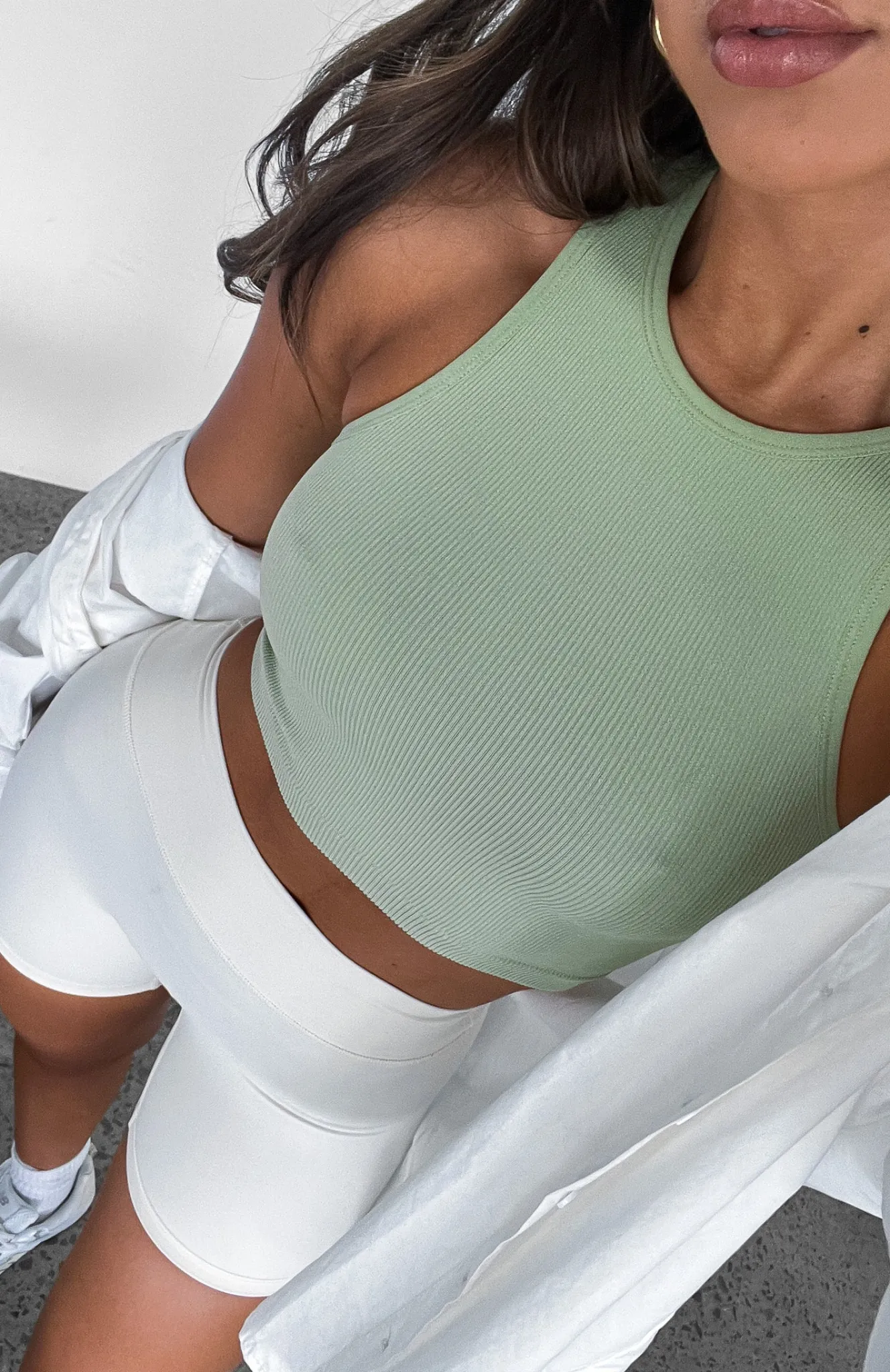 Shirts & Blouses | White Fox Boutique Your Vibe Seamless Tank Sage green