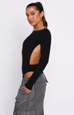 Shirts & Blouses | White Fox Boutique You've Got The Love Long Sleeve Bodysuit black