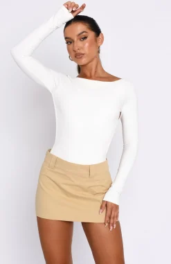 Shirts & Blouses | White Fox Boutique You've Got The Love Long Sleeve Bodysuit white